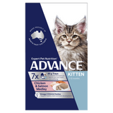 Advance Kitten Chicken and Salmon wet food tray – Australian-made complete and balanced wet kitten food in 85g and 7x85g for kittens aged 2 to 12 months