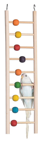 Feathered Friends Bird Ladder W/ Beads - 38x9cm