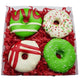 Huds and Toke Christmas Doggy Donut Gift Box 4pk - 5cm