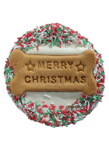 Huds and Toke Merry Christmas Frosted Doggy Cake 1pk - 12cm