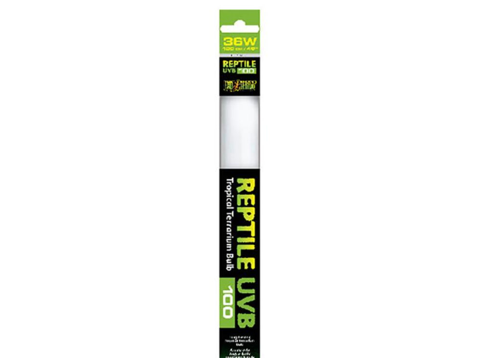 Exo Terra Reptile UVB100 fluorescent tube 36W 120cm – T8 tropical UVB terrarium lamp for rainforest reptiles, supports vitamin D3 and calcium absorption