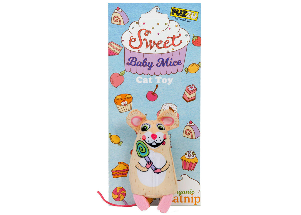 Fuzzu Sweet Baby Mice Cat Toy Lolli Mouse