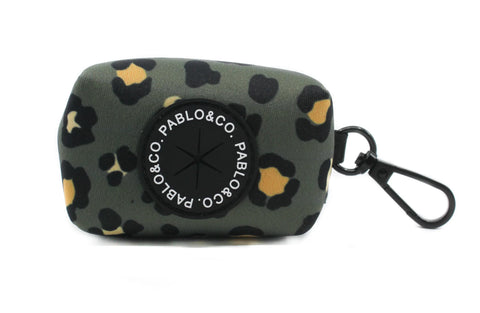 Pablo & Co Poop Bag Holder Khaki Leopard