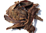 Kirby Pet Treats kangaroo jerky dried dog treats on a white background