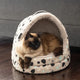 La Doggie Vita - Leo Spot Taupe Hooded Cat House