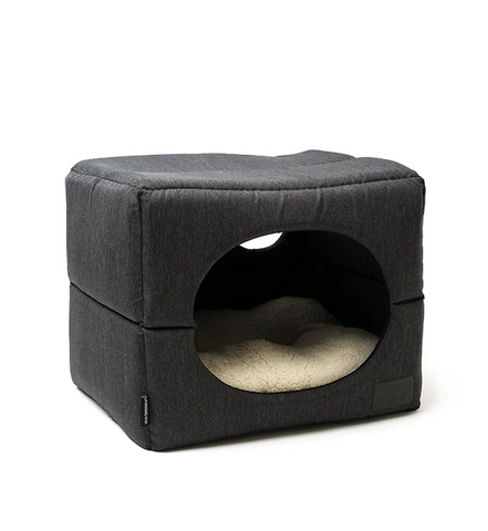 La Doggie Vita - Water Resistant Dog Cube - Charcoal