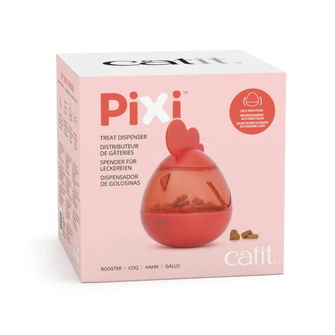 Pixi Treat Dispenser Rooster Red