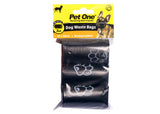Pet One Biodegradable Doggy Waste Bags with 20 bags per roll