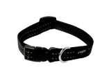 Rogz Snake medium dog collar in nylon with reflective stitching and side-release buckle