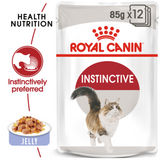 Royal Canin Instinctive adult wet cat food in jelly 85g pouch and 12 pack