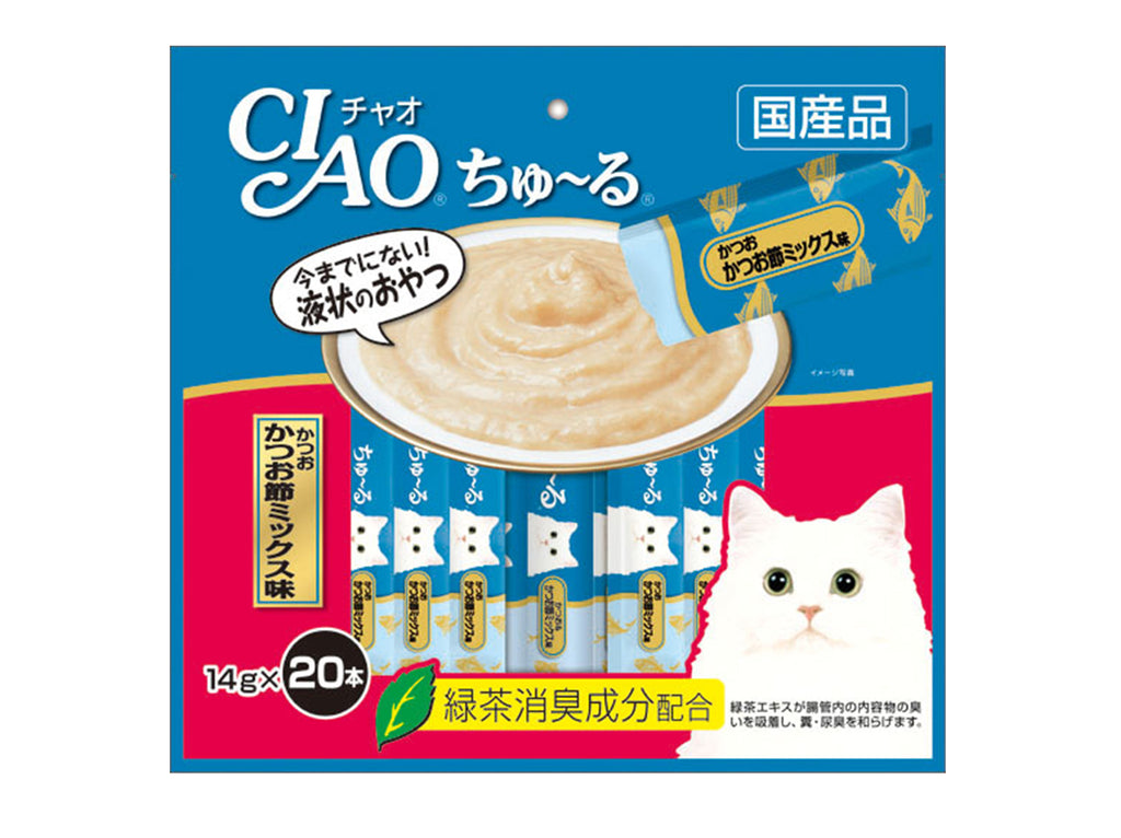 Ciao Churu Purée Cat Wet Treat - Tuna Dried Bonito Mix