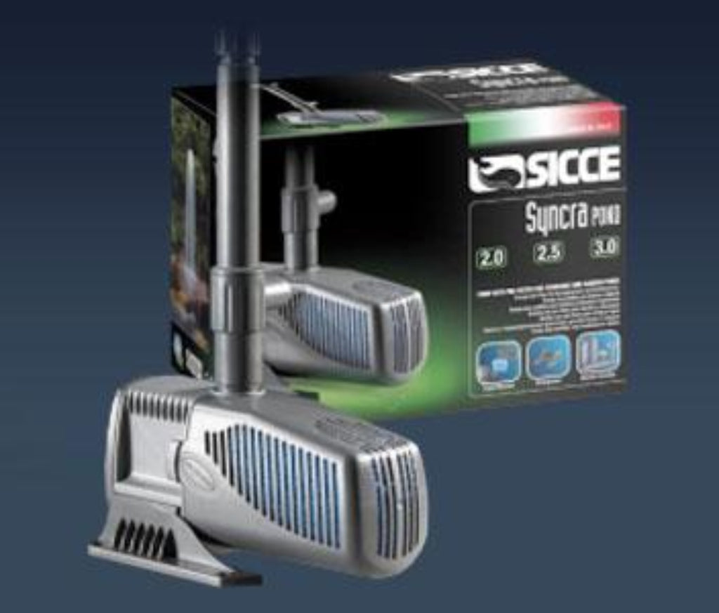 SICCE Syncra Pond 2.5 fountain and pond pump – 2400 L/h pump with fountain nozzles, T-valve and pre-filter sponge for ponds and water features