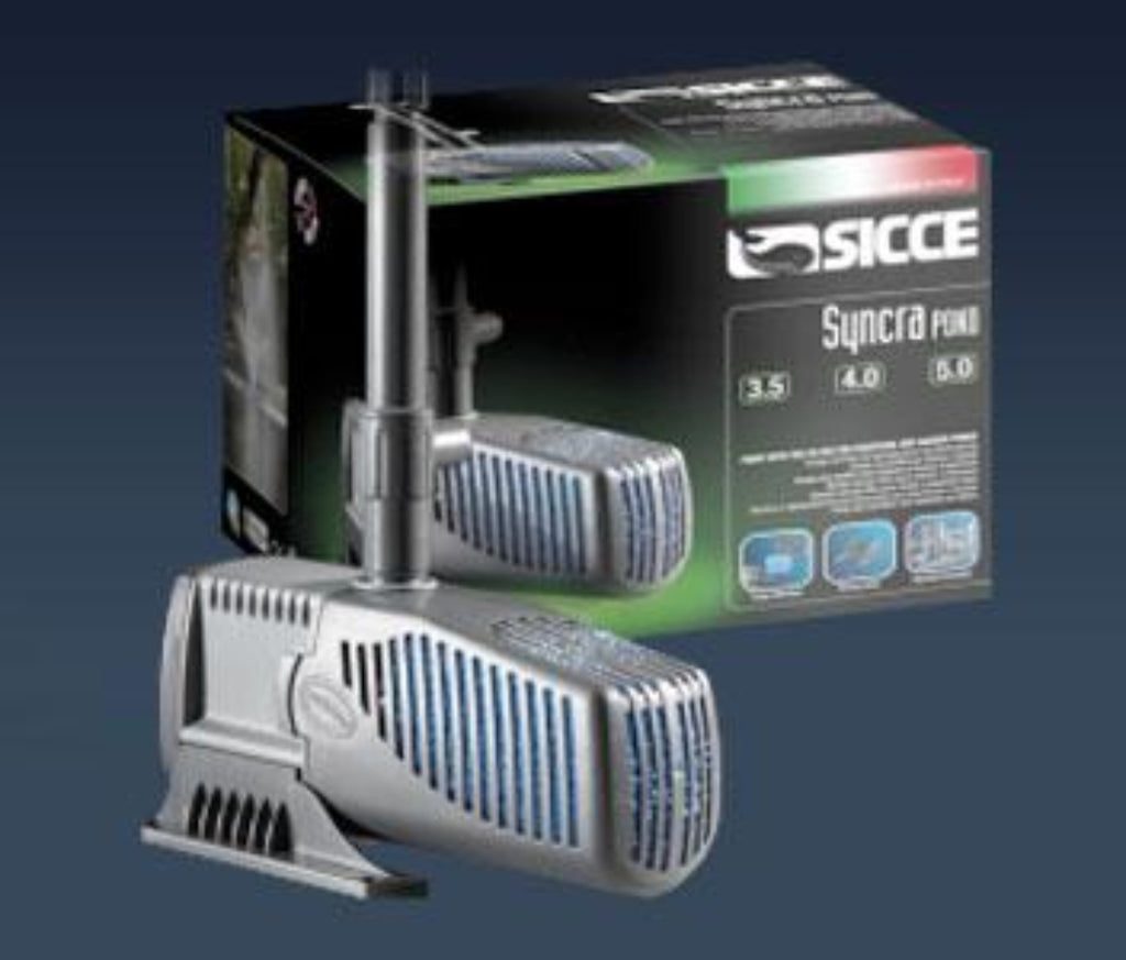 SICCE Syncra Pond 5.0 fountain and pond pump – 5000 L/h pump with fountain nozzles, T-valve and pre-filter sponge for ponds and water features