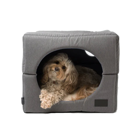 La Doggie Vita - Water Resistant Dog Cube - Grey