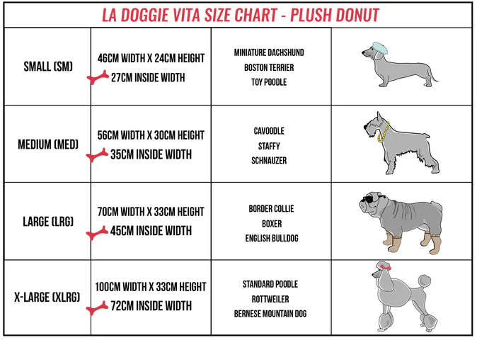 La Doggie Vita Plush Silver Donut Upmarket Pets Melbourne