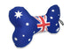 Soft Plush Bone Shape Toy- Interactive Dog Toy - Austrlian Flag