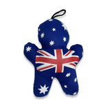 Soft Plush Person Shape  - Pet Interactive Toy - Austrlian Flag