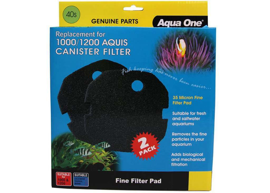 Aqua One Sponge Pad 35ppi Aquis 1000/1200 2pk