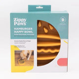 Zippy Paws Happy Bowl Interactive Slow Food Dog Bowl - Hamburger