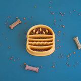 Zippy Paws Happy Bowl Interactive Slow Food Dog Bowl - Hamburger