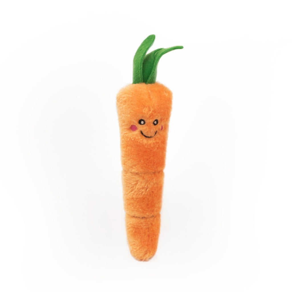 ZippyClaws Kickerz Carrot catnip kicker cat toy – elongated plush orange carrot with floppy green leaves catnip toy for cats to grab hold and bunny-kick