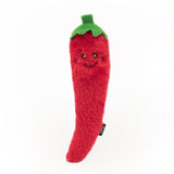 ZippyClaws Kickerz Pepper catnip kicker cat toy – elongated plush chilli pepper catnip toy for cats to grab hold and bunny-kick