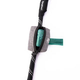 ZippyPaws Adventure grey leash waste bag dispenser attached to a dog lead with green bag roll