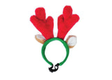 ZippyPaws Holiday Antlers reindeer headband for dogs – adjustable elastic antler headband available in small and large for Christmas photos and festive celebrations
