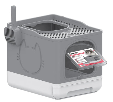 Furkidz - Portable Enclosed Cat Litter Box 50 x 39 x 40cm