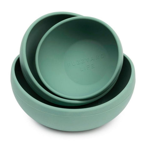 FuzzYard Life Silicone Bowl - - Myrtle Green