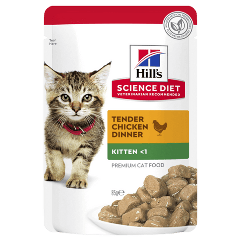 Hills Science Diet Kitten Chicken Cat Food Pouch 85g