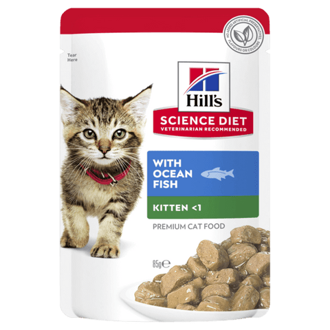 Hills Science Diet Kitten Ocean Fish Cat Food Pouch 85g