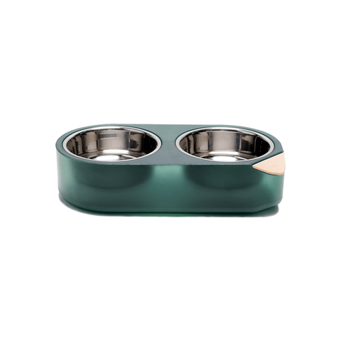 PIDAN Dual Bowl For Cats - Green